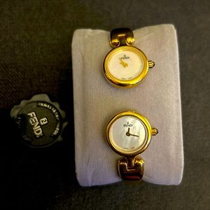 Fendi Dual Time 620L Gold Played Women 39232